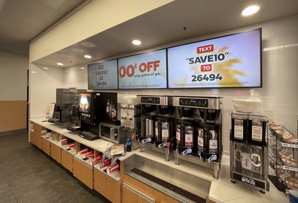 gas station digital signage