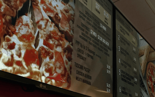 digital menu screens